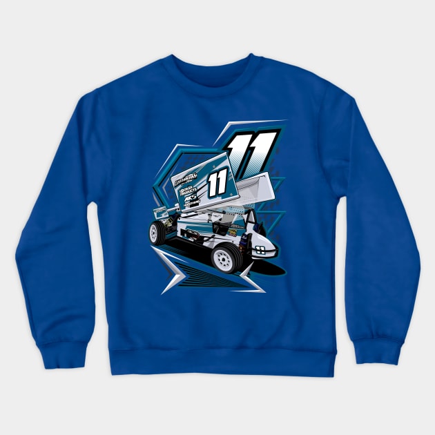 Mallory Bontrager Winged Sprint Car Racing Crewneck Sweatshirt by Aiqkids Design